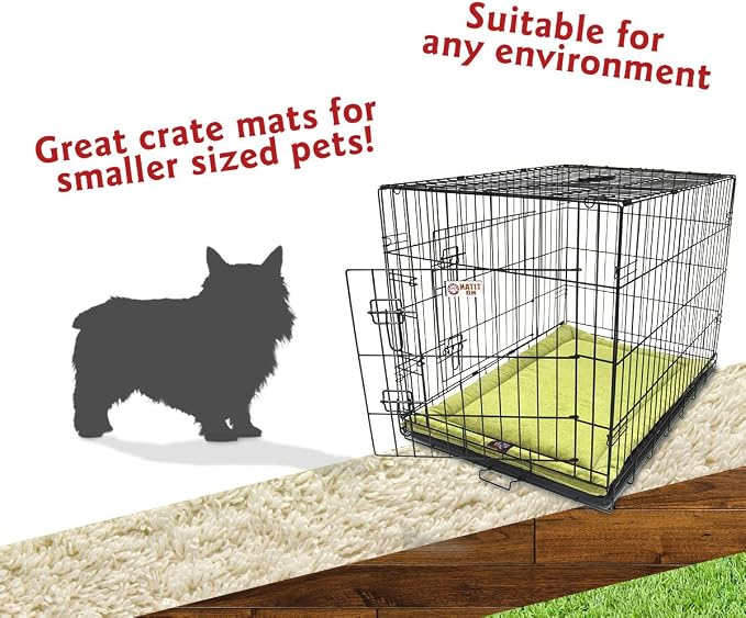 Majestic Pet Orthopedic Memory Foam Dog Crate Mat - Plush Pet Bed Pad for Crates & Kennels | USA Crafted | 24"x18" Villa Apple - Image 4