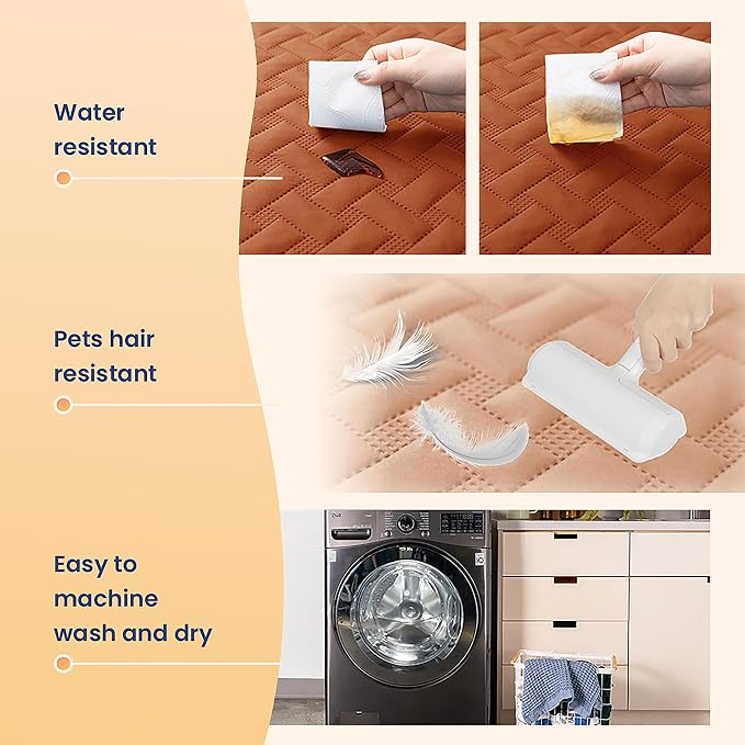 gogobunny 100% Double Sided Waterproof Dog Blanket Soft Pet Bed Cover Reversible Protect Furniture Couch Sofa Car for Puppy Cat Kids (Dark Pumpkin/Light Pumpkin, 30x30 Inch (Pack of 1)) - Image 5