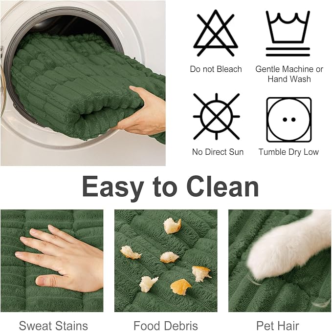 hyha Couch Cover for Dogs, Washable Non Slip Plush Flannel Sofa Protector | Thick Flannel, Silicone Anti-Slip Backing, Pet Hair & Scratch Protection, Fits Sofa & Loveseat (27.6" x 27.6") - Image 7