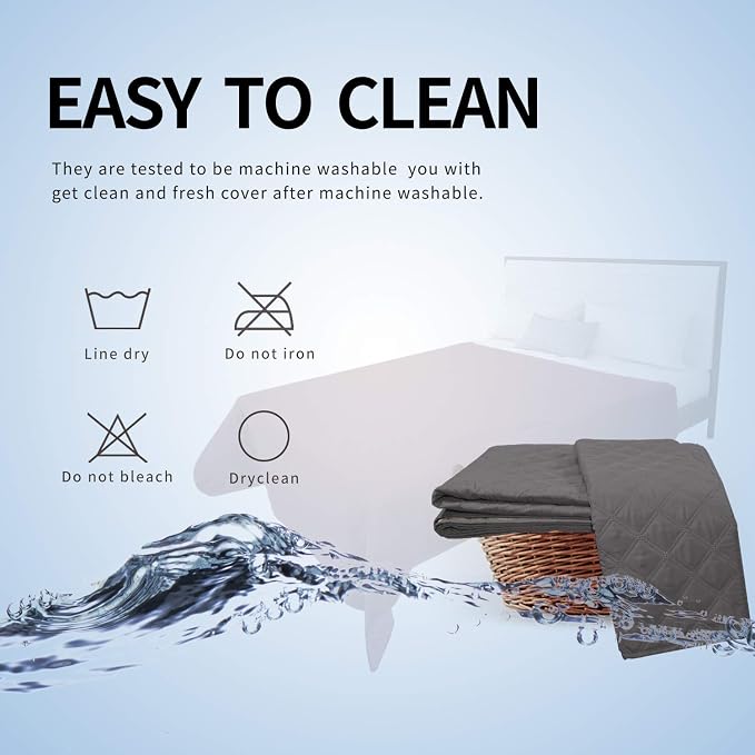 Easy-Going 100% Waterproof Dog Bed Cover, Non-Slip Pet Blanket for Furniture, Washable Couch Cover, Repleasement Sofa Cover (68x82 in,Gray) - Image 6
