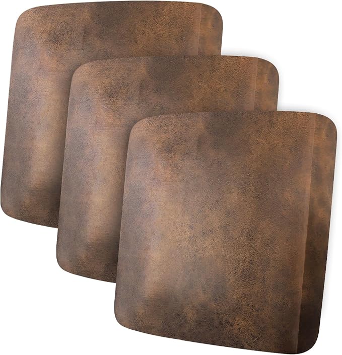 ANARACHON Leather Look Couch Cushion Covers Sofa Seat Slipcovers Sets Couches Furniture Protector for Sectional Armchair Loveseat Pets Kids Stretch Spandex Fabric (3 Cushion XL Sofa, Dark Brown) by ANARACHON