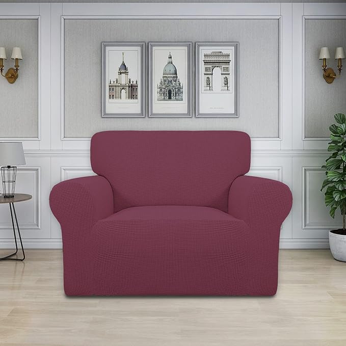 Easy-Going Stretch Oversized Chair Slipcover with Arm Washable ASH Rose | 1-Piece Large chair covers armchair Furniture Protector for Living Room chair and a half cover Soft For Kids, Pet. - Image 2