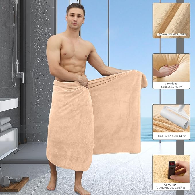 Extra Large Bath Sheet 4 Piece (35"x70")-Ultra Soft Oversized Bath Towel,Bath Sheet Set for Bathroom Hotel,Highly Absorbent Quick Dry Shower Towel Set for Adults,Bathroom Towel - Image 6