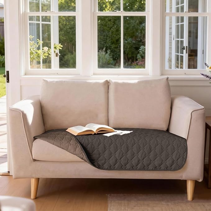 gogobunny 100% Double Sided Waterproof Dog Blanket Soft Pet Bed Cover Reversible Protect Furniture Couch Sofa Car for Puppy Large Dog Cat (Dark Coffee/Light Coffee, 32x53 Inch (Pack of 1)) - Image 4