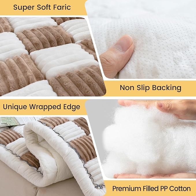 LiveGo Couch Cover for Dogs Washable, Sofa Cover Protector, Couch Covers for 3 Cushion Couch Sofa Pet Friendly, Soft, Non Slip - Image 6