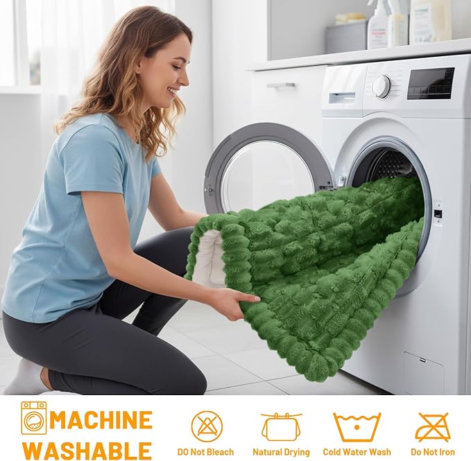 Smiry Non Slip Couch Covers for Dogs, Scratch Resistant Pet Sofa Protector | Machine Washable Soft Fuzzy Thick Furniture Cover for Sofa Loveseat Sectional Large Dogs, Olive Green, 27.6" x 82.7" - Image 8