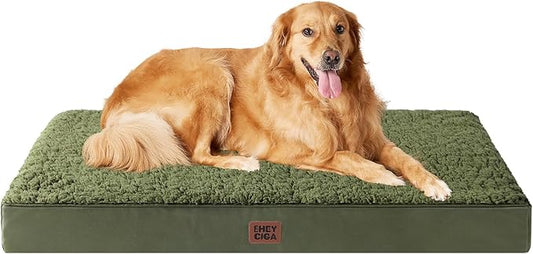 EHEYCIGA Orthopedic Dog Bed Extra Large with Removable Washable Cover, 41IN | Egg Crate Foam Support, Durable Oxford fabric, Non-Slip Bottom, Machine Washable, Soft Waterproof Plush Pet Bed Mat For Crate by EHEYCIGA