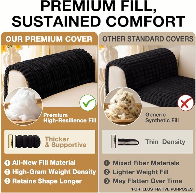 hyha Couch Cover for Dogs, Washable Non Slip Plush Flannel Sofa Protector | Thick Flannel, Silicone Anti-Slip Backing, Pet Hair & Scratch Protection, Fits Sofa & Loveseat (27.6" x 59") - Image 10