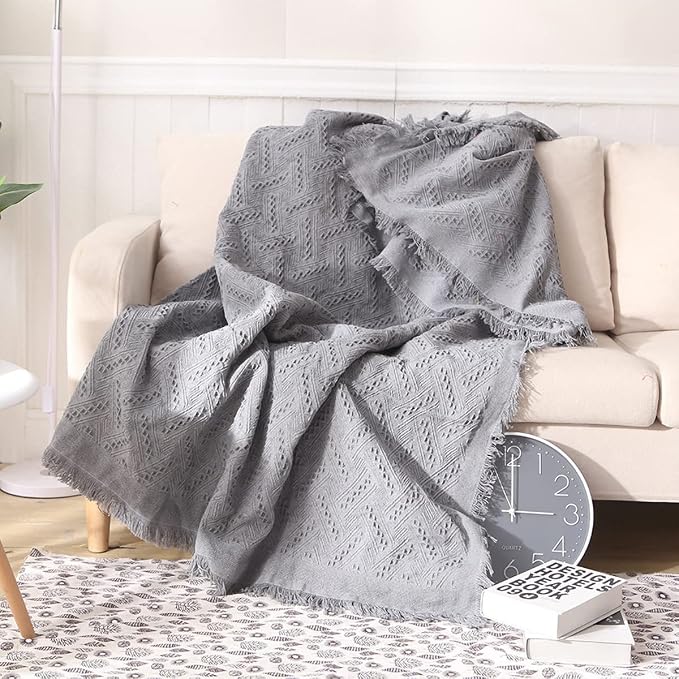 AIVIA Armless Loveseat Cover Sheet Blanket, Anti Slip Throw Cushion Covers for Armless Couches, 1 Cushion Love-Seat Furniture Decor Slipcovers Protector for Dogs Cats 71"x91" Dark Gray - Image 4