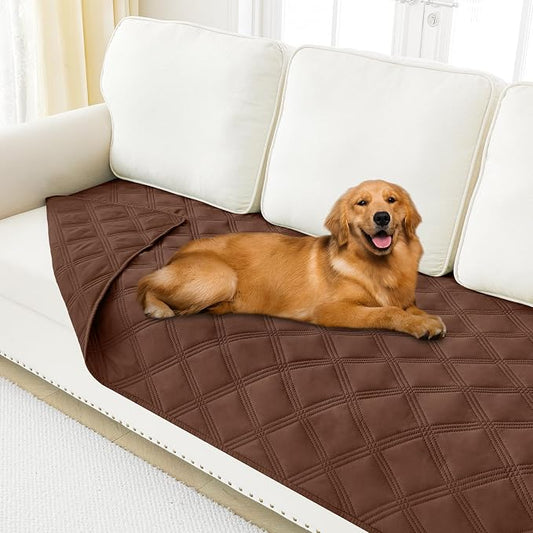 Smiry Waterproof Dog Bed Cover, Reversible Pet Blanket for Sofa Couch | Soft Washable Dog Blanket, Leakproof Couch Cover for Dogs Cats & Furniture Protection, 30x70, Brown/Brown by Smiry