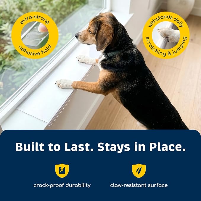 PROTECTO Window Sill Protector from Dogs & Cats, 29.5 x 2.25 in | Clear Window Guards from Cats Scratching, Chewing & Clawing - Keep Your Sills Smooth & Paws Safe - Strong Window Sill Cover - Image 6