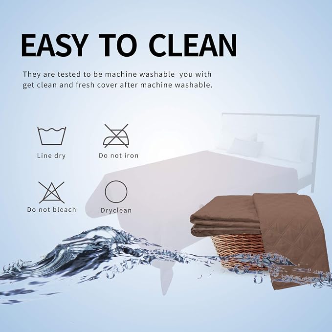 Easy-Going 100% Waterproof Dog Bed Cover, Non-Slip Pet Blanket for Furniture, Washable Couch Cover, Repleasement Sofa Cover (68x82 in,Brown) - Image 6