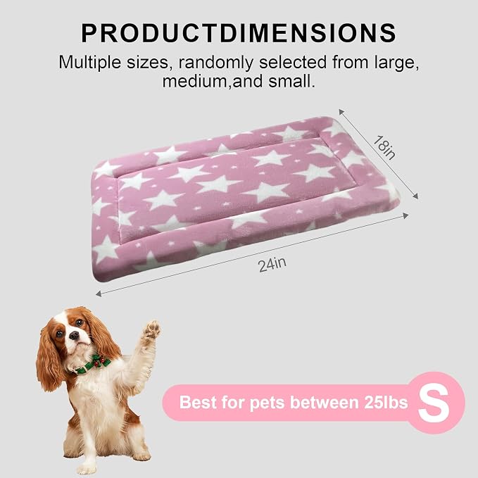 Washable Dog Bed Mat With Anti-Slip Bottom, Deluxe Plush Memory Foam Crate Pad & Waterproof Outdoor Kennel Mat For Dogs & Cats-Durable Crates Beds, Large Medium Small Puppy Size 24" x 18",pink - Image 7
