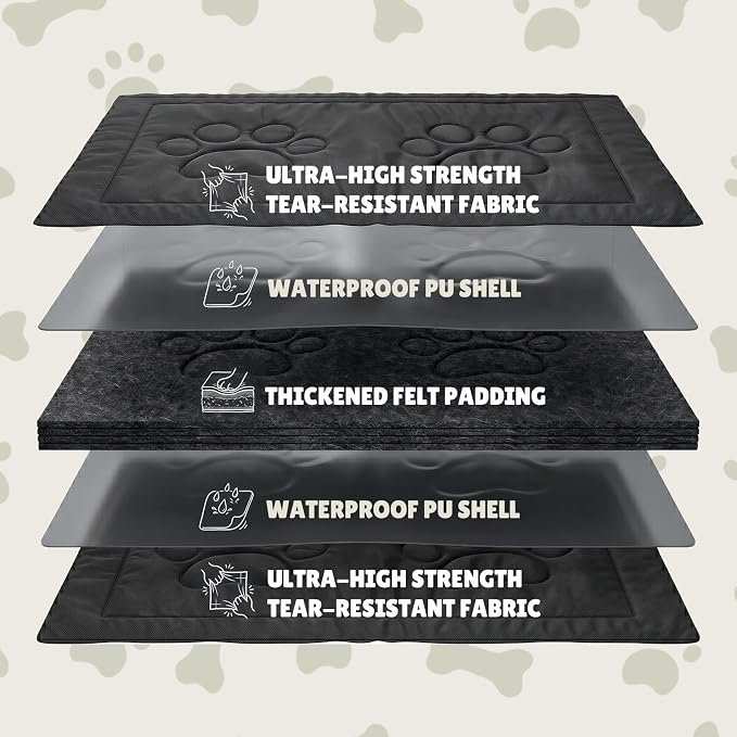 Chew Proof Dog Crate Pad, Indestructible Durable Dog Crate Mat, 22"x35" | Dog Bed For Aggressive Chewers, Waterproof, Machine Washable, For Large Dogs, Tough Indoor Outdoor Kennel Pad, Medium - Image 5