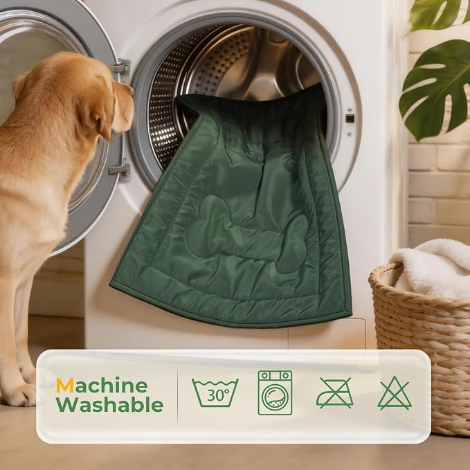 Chew Proof Indestructible Dog Crate Pad,Large (28"x41"),Green | Durable,for Aggressive Chewers,Tough,chew resistant, non chewable,Machine Washable & Waterproof,Indoor Outdoor - Image 7