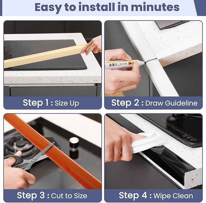2PCS Wall Corner Protectors Guards - Self Adhesive Corner Protector & Corner Guards for Walls Edge Protection, Easy to Apply - No Tools Needed(Black, 35.4"x1.18") - Image 6