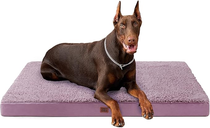 EHEYCIGA Orthopedic Dog Bed Extra Large with Removable Washable Cover, 47IN | Egg Crate Foam Support, Durable Oxford fabric, Non-Slip Bottom, Machine Washable, Soft Waterproof Plush Pet Bed Mat For Crate by EHEYCIGA