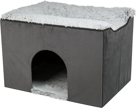 Trixie Harvey Cave - Cat Bed - Soft and Durable Cube House - Foldable Hideaway - Pet Condo for Indoor Cats and Small Dogs by TRIXIE