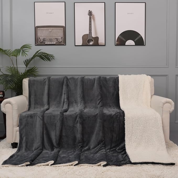 Waterproof King Size Blankets for Bed 80'' x 90'', Water Proof and Stain Resistant Throw Blankets for Couch Sofa, Reversible Mattress Protector for Twin, Queen, King Beds(Grey) - Image 6