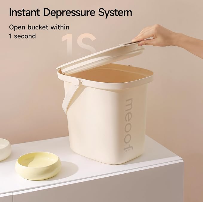 Vacuum Pet Food Storage Airtight Dry Pet Food Bucket 13L/15 lb Dog Food Storage Container for Dogs Cats Small Animals Rechargeable Sealed Storage Bin with Scoop Keep Pet Food Fresher - Image 7