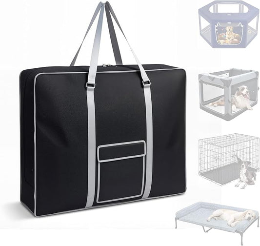 Large Dog Crate Bag for Storage & Travel, Carrying Case Holds Most 54 inch Crates, Also Fits Pet Playpens, Dog Beds & Cat Houses, Durable Waterproof Material by Unknown