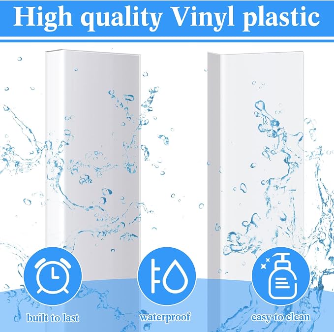 Sasylvia 10 Pcs 3 x 1 x 48 Inches Wall Corner Protector Guards, Avoid Scratching Scuffs, White Vinyl Corner Trim Molding, Ease Install & Cleaning for Door Countertop Furniture Cabinet Protection - Image 3