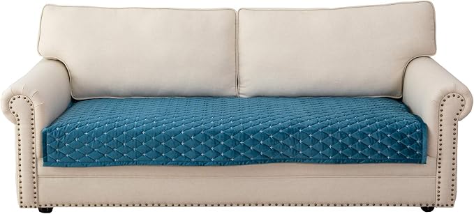 Eismodra Couch Cover,Sectional Couch Covers,Sofa Covers for 3 Cushion Couch,Anti-Slip Sofa Slipcovers for Dogs Cats Kids Loveseat Recliner L Shaped Armrest Backrest,Blue 36''x94''(Only 1 Piece) by Eismodra