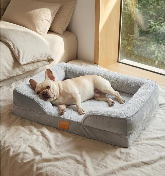 Orthopedic Dog Bed,Waterproof Memory Foam Dog Bed with Washable Removable Cover, Featuring Waterproof Lining and Non-Slip Base,Bolster Dog Couch,Suitable for Use with Dog Crate and Indoors. by Norvianic