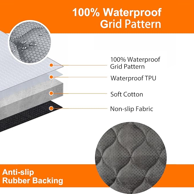 PETICON Dog Car Seat Cover for Back Seat, Waterproof Dog Hammock for Pets | Zippered Design Allows Passenger Seat Access, Mesh Window for Pet View, 600D Oxford, Prevents Scratches, Hair, Mud, and Dirt - Image 3