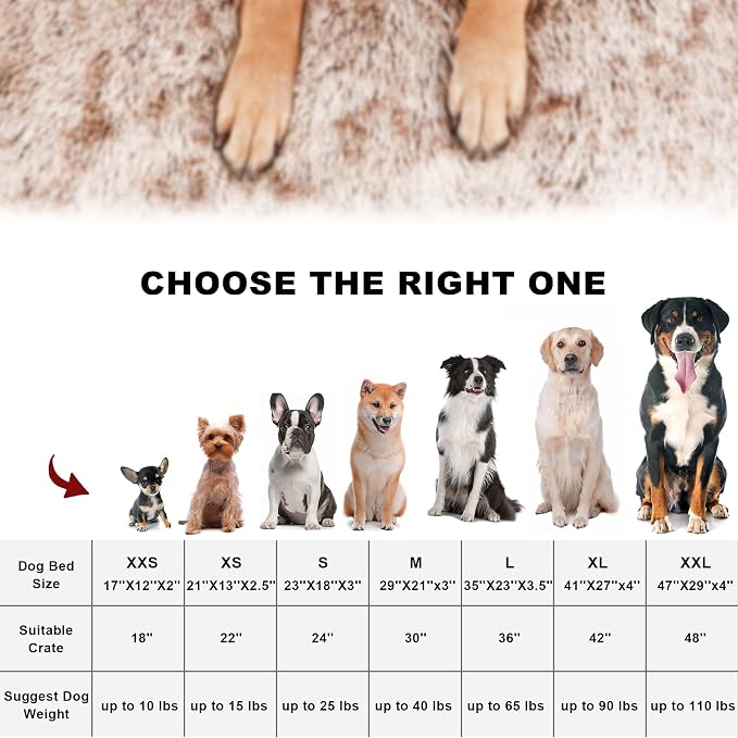 Bedfolks Waterproof Crate Bed, Plush Dog & Cat Bed with Removable Washable Cover, Faux Fur Kennel Pad, 21"x13", Brown - Image 7
