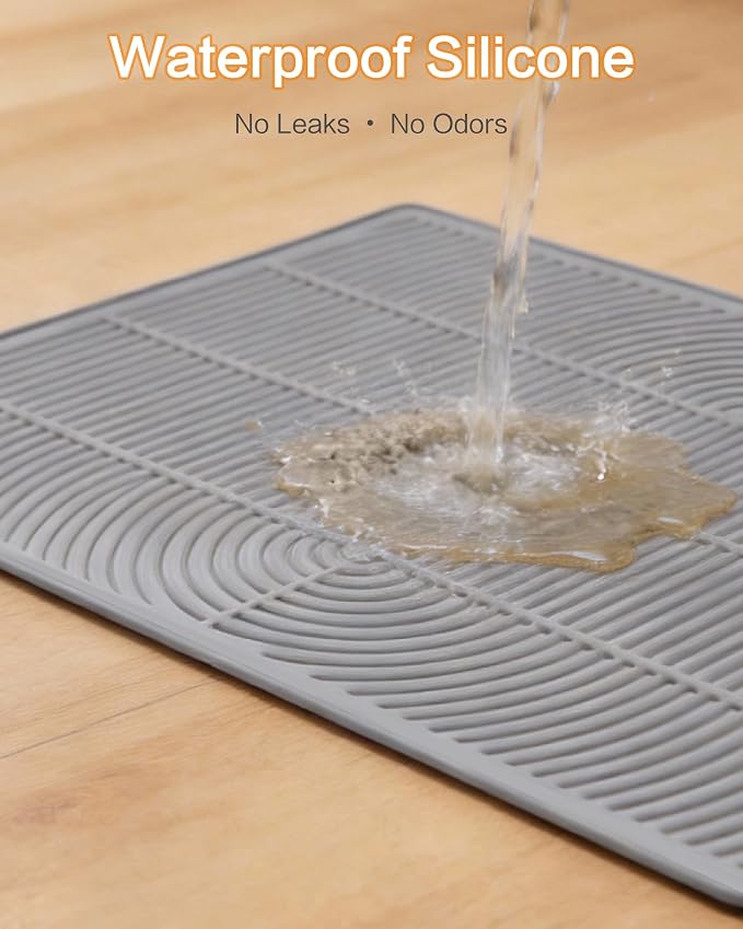 Silicone Cat Litter Mat Large, 40'' x 28'', Waterproof Trapping Mat for Litter Box, Easy Clean & Non-Slip - Image 3