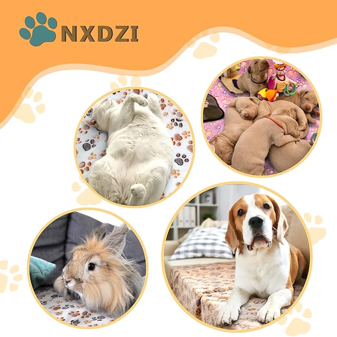 Dog Blankets for Small Medium Dogs Washable, 3 Pack Pet Blanket Washable 30" x 20", Fuzzy Soft Puppy Throw Cover for Kennel Crate Bed - Image 4