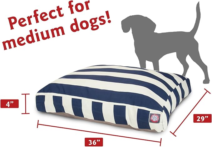 Majestic Pet Shredded Memory Foam Dog Bed Medium with Removable Washable Cover – Rectangle Orthopedic Dog Bed–Durable Dog Crate Bed-Flat Dog Bed for Senior Dogs - (35x29) M - Villa - Apple - Image 3