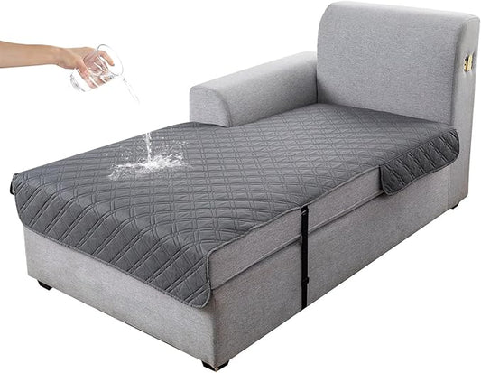 Genina L Shape Couch Cover, Sectional Couch Chaise Covers, Waterproof Washable Sofa Covers for Left L Shape Chaise Lounge, Anti-Slip Sofa Slipcovers for Dogs Cats Pet Friendly(Dark Grey) by Genina