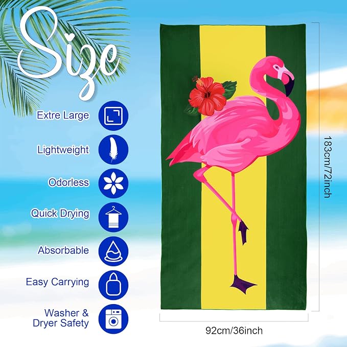 EBOOT 10 Pack Oversized Beach Towel Set Extra Large Pool Towels Microfiber Quick Dry Swim Blanket for Adult Women Men Face Hand Body Bath Travel Pool(Stylish Color,36 x 72 Inch,Ocean Animal) - Image 2