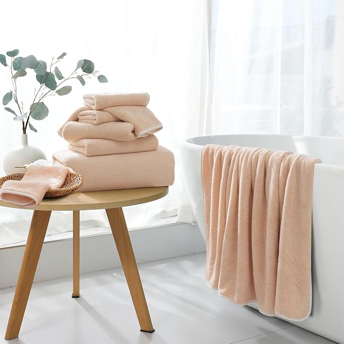 Extra Large Bath Sheet 4 Piece (35"x70")-Ultra Soft Oversized Bath Towel,Bath Sheet Set for Bathroom Hotel,Highly Absorbent Quick Dry Shower Towel Set for Adults,Bathroom Towel - Image 3
