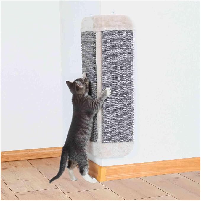 Trixie Scratching Board for Corner – Vertical Sisal Rope Pad for Indoor Cats – Easy-Install Corner Scratch Pad – Gray, 1 x 12.6 x 23.6 in - Image 3