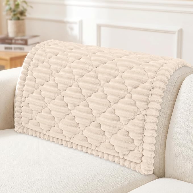 Smiry Couch Cover for Dogs Washable, Non Slip Fuzzy Pet Sofa Protector | Soft Thick Furniture Cover for Sofa, Loveseat and Sectional, Scratch & Pet Hair Resistant (Apricot, 35.4" x 35.4") by Smiry