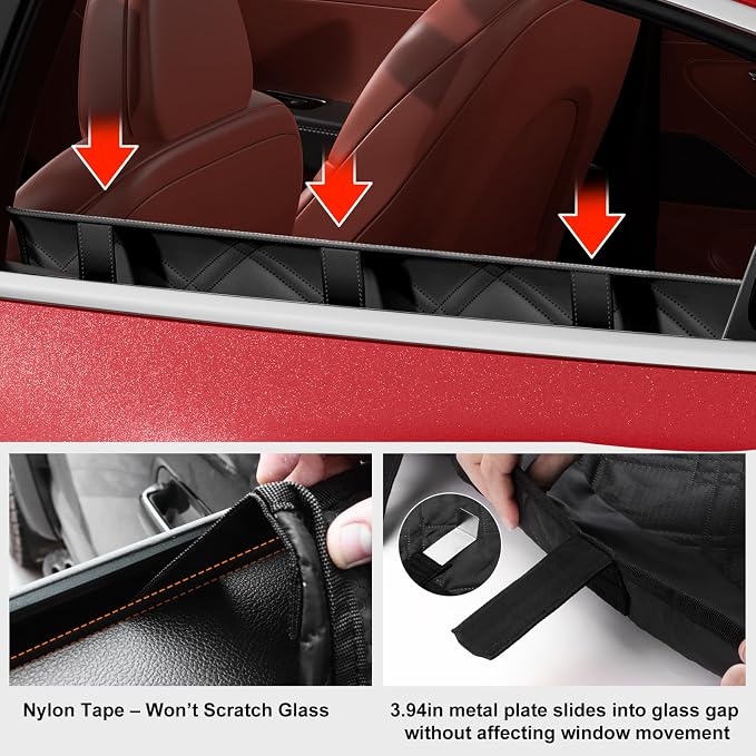 Surfcabin Dog Car Door Protector: 20% Larger Design for Sedans & Small SUVs | Thickened Waterproof Fabric, 2 Packs Full Door Panel Covers, Protects Doors from Dog Scratching - Image 3