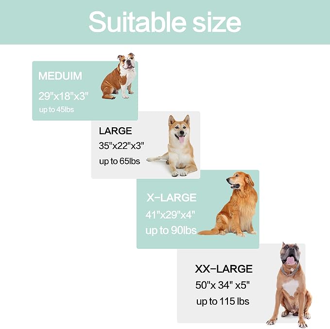 Orthopedic Memory Foam Dog Bed, Cooling Dog Beds for Extra Large Dogs -Waterproof Pet Bed for Crate with Removable Washable Cover, XL(41inch,90Lbs) - Image 6