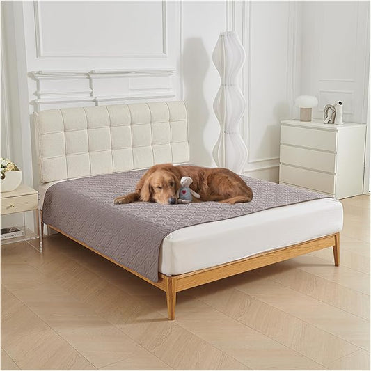 Waterproof Blanket Dog Bed Cover Non Slip Large Sofa Cover Dog Blanket for Couch Protection Pet Blanket for Furniture Bed Couch Sofa Reversible (Grey,210 * 305cm) by OREZAUQS