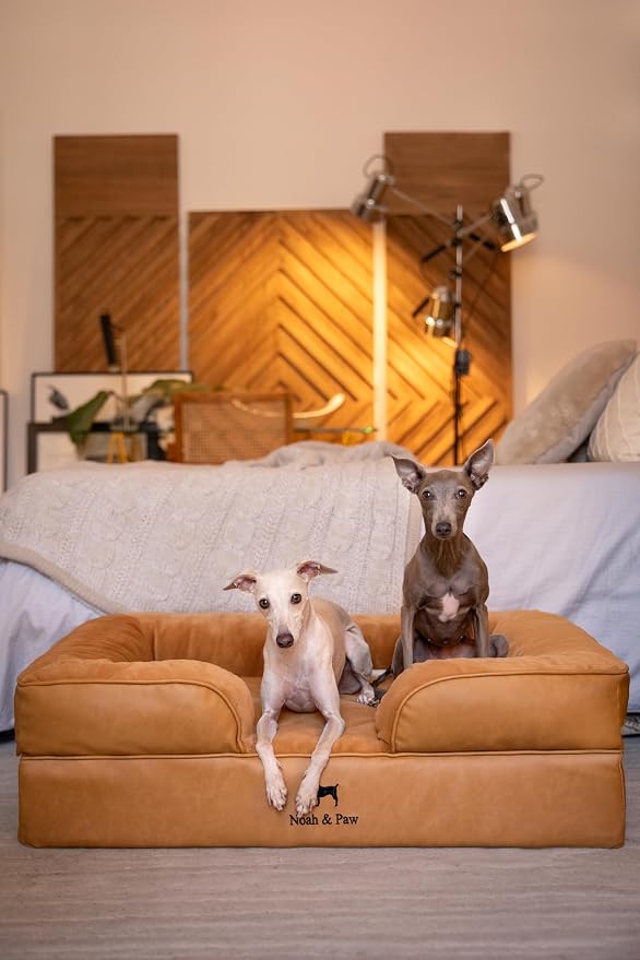 NOAH & PAW Large Dog Bed, 35x25x11 Inch, Orthopedic Dog Beds, Eggshell Memory Foam Infused with Cooling Gel, Inner Cover, Water Resistant, Machine Washable (Faux Leather) - Image 6