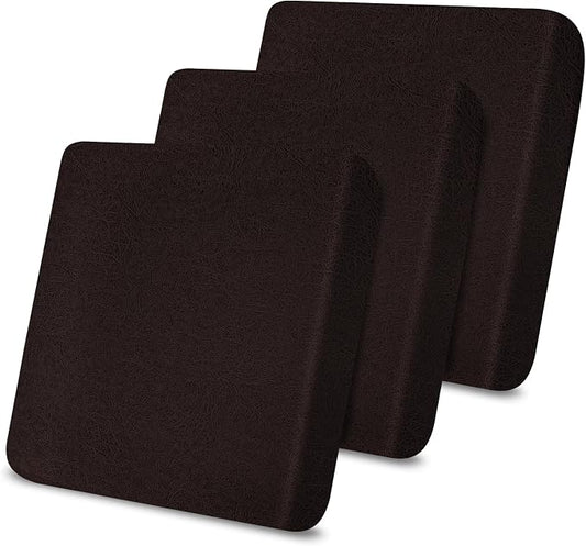 molasofa Leather Like Couch Cushion Covers Sofa Slipcovers Sets Couches Furniture Protector Covers for Sectional Armchair Loveseat Stretch Spandex Fabric, Machine Washable (3 Cushion Sofa, Chocolate) by Molasofa