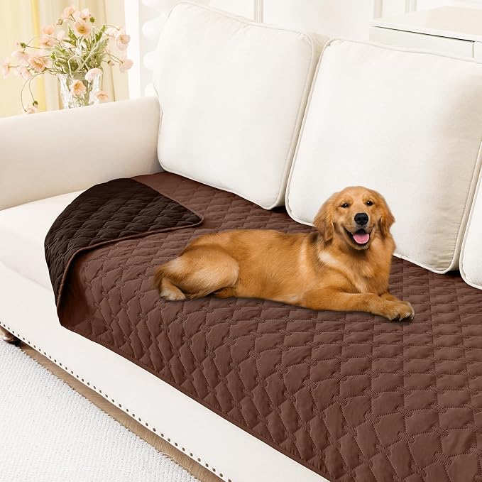 Smiry Waterproof Dog Bed Cover Blanket, Reversible Pet Blanket | Soft Reversible, Washable Leakproof Cats Dogs Couch Cover for Sofa, Couch, Furniture (30x70 Inch) by Smiry