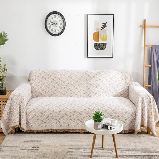 AIVIA Couch Cover Sheet Blanket, 3-4 Cushion Deep Seat Large Sofa Slipcover | High Backed Backrest Sofa, Extra Large Furniture Decoration Covers, L Shape U-Shaped Sectional Protection from Pets by AIVIAChairCouchSofaCoverThrowBlanket