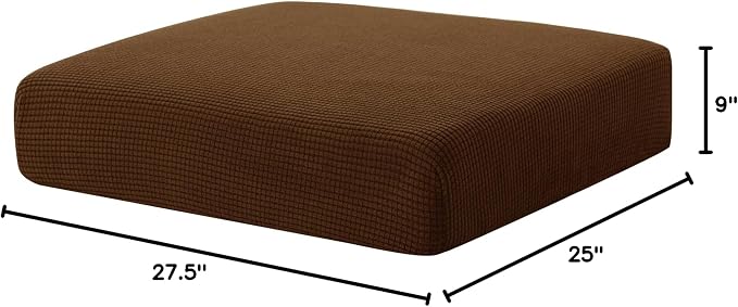 Hokway Couch Cushion Covers Stretch Cushion Covers Sofa Seat Cushion Slipcover Cushion Protector(Coffee, Small) - Image 10