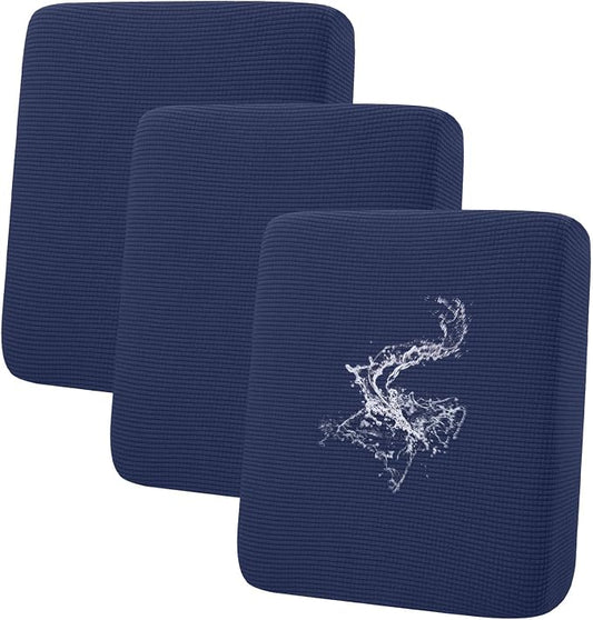 hyha Waterproof Couch Cushion Covers for Pets, Non Slip Sofa Seat Cover | Stretch Jacquard Fabric, Elastic Bottom, Non Slip Fit, Waterproof Protection, Pet Hair Protection (3 Pieces) by hyha