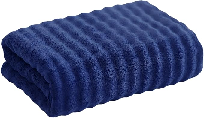 Bath Sheet 40x80 Inches Microfiber Extra Large BathTowel Super Soft Absorbent Quickly Dry Shower Towel for Bathroom (Navy Blue,PK 1) by FITIFINE