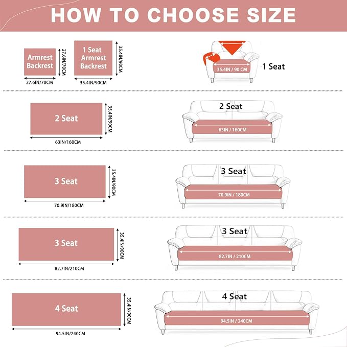 DREAMINGO Faux Fur Couch Backrest Cover, Soft Plush Sofa Covers for Pet Washable, Non Slip Furniture Protector for 2-3 Cushion Couch Sofa, 35.4x35.4 Inch, Pink - Image 2
