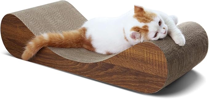 Simple Delxue Horizontal Cat Scratcher Pad, 23.6" Large Cat Scratcher Cardboard Lounge Bed, 100% Recyclable & Reversible Durable Cat Scratching Board by SimpleDeluxe